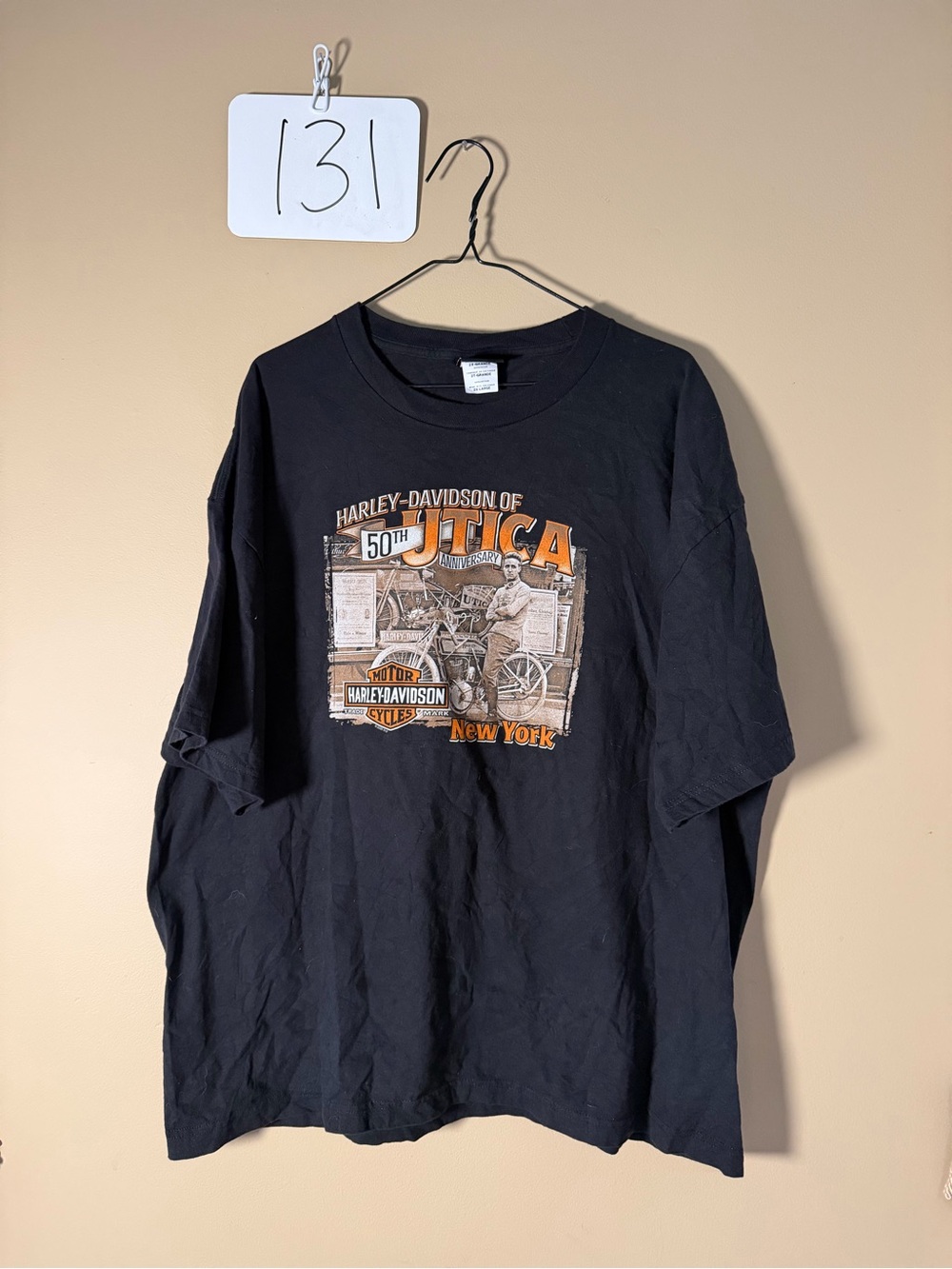 Harley-Davidson Black Short-Sleeve Utica 50th Anniversary Graphic Tee
